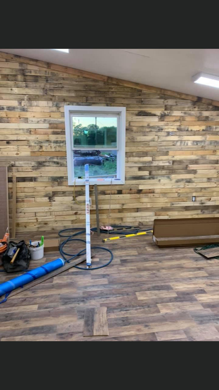 pallet board wall project
