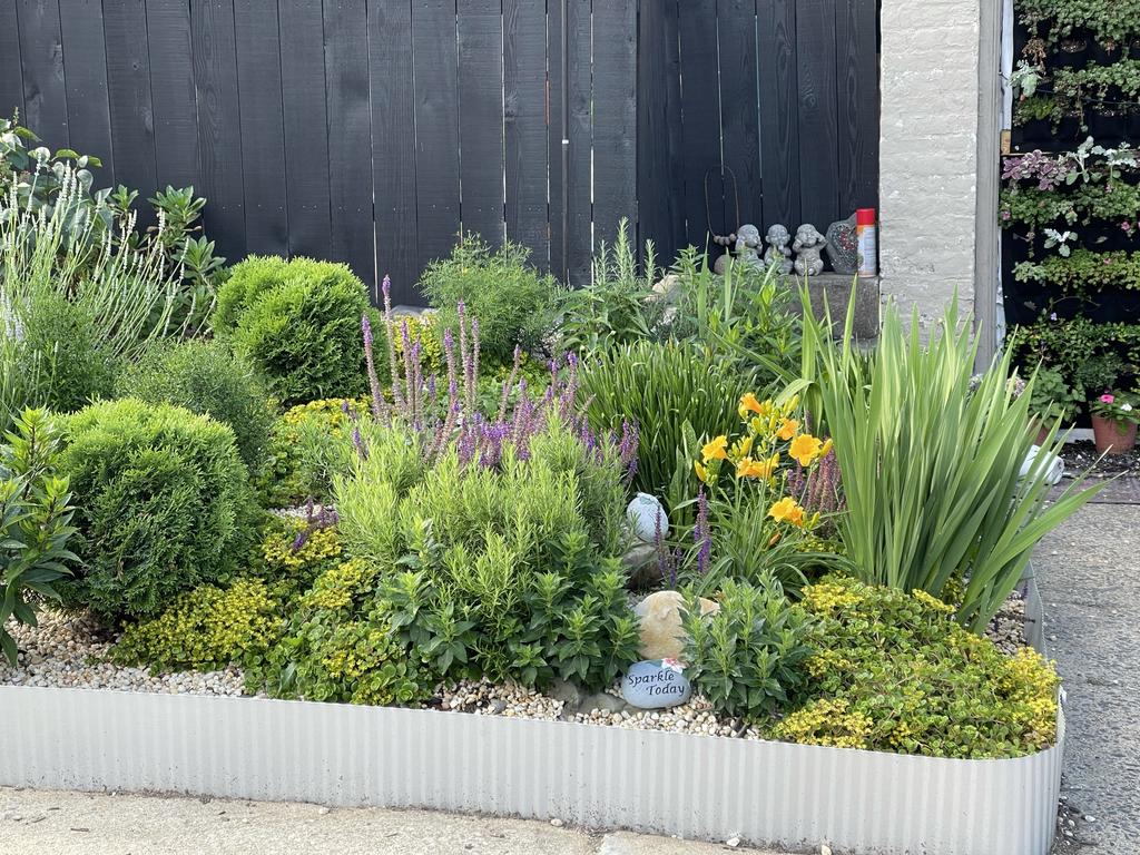 12 inch tall landscape edging in galvalume