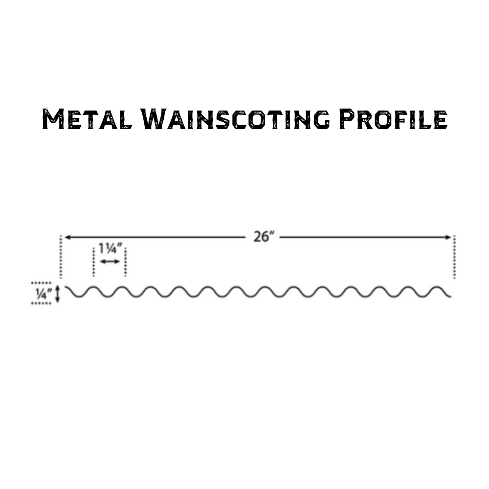 Colorado Corrugated Metal Wainscoting Rolls - Scratch and Dent