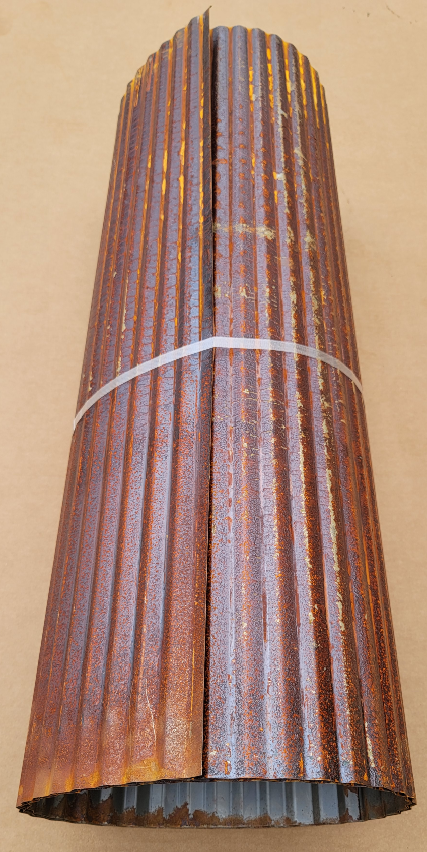 Corrugated metal wainscoting rolls