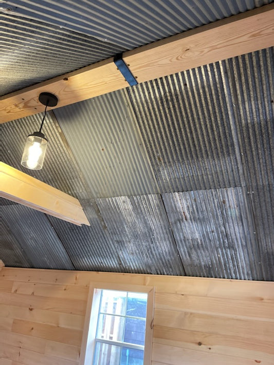 corrugated metal ceiling ideas