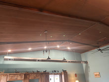 Colorado Rustic Steel Rusted finish ceiling installation