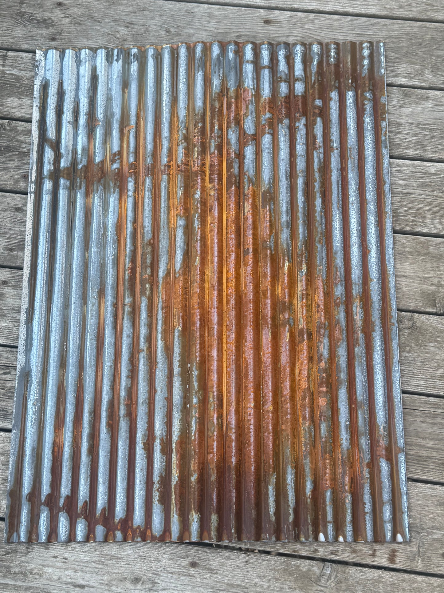 Corrugated Patina Samples - 4"x6" - Free Shipping