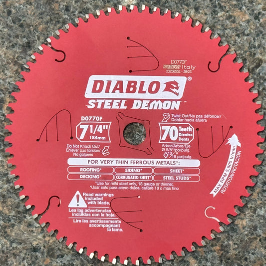 Diablo Thin Sheet Metal Blade