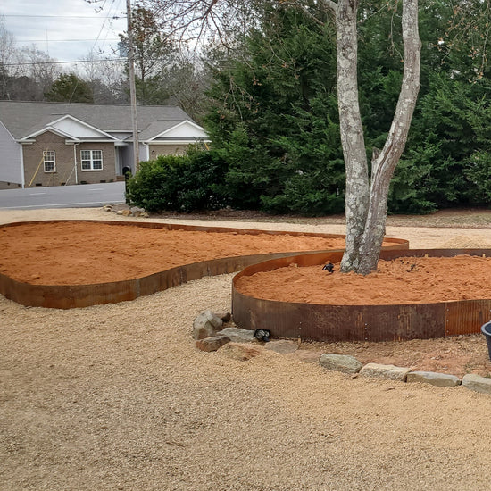 12 inch tall rusted landscape edging