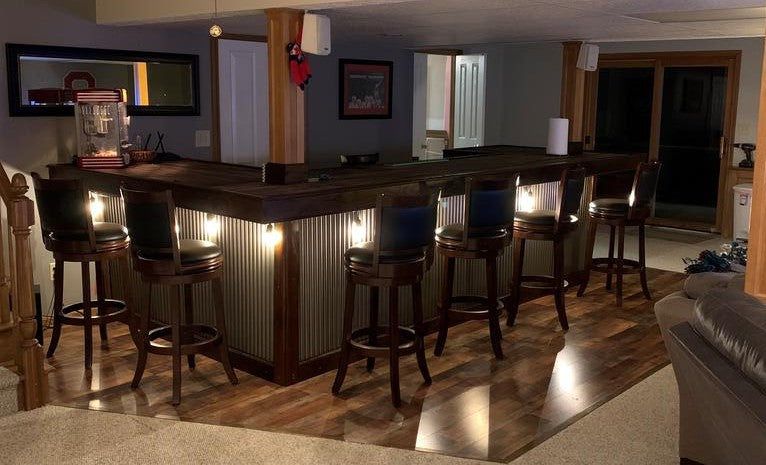 metal wainscoting bar facing