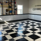 metal wainscoting in garage