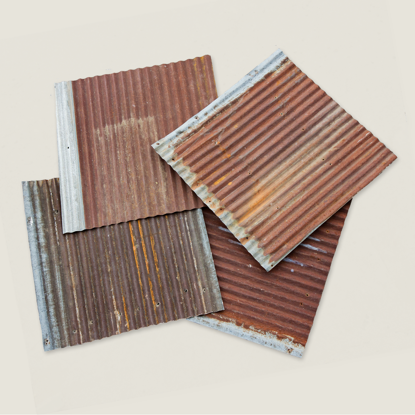 Corrugated Barn Tin & Colorado Steel Samples - 4"x6"