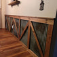 Premium partial rust barn tin wainscoting