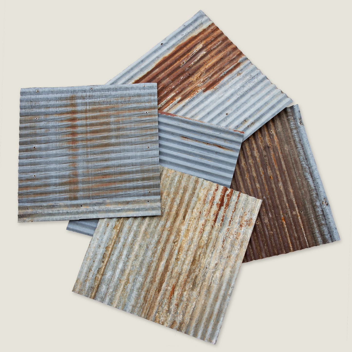 Corrugated Barn Tin & Colorado Steel Samples - 4"x6"