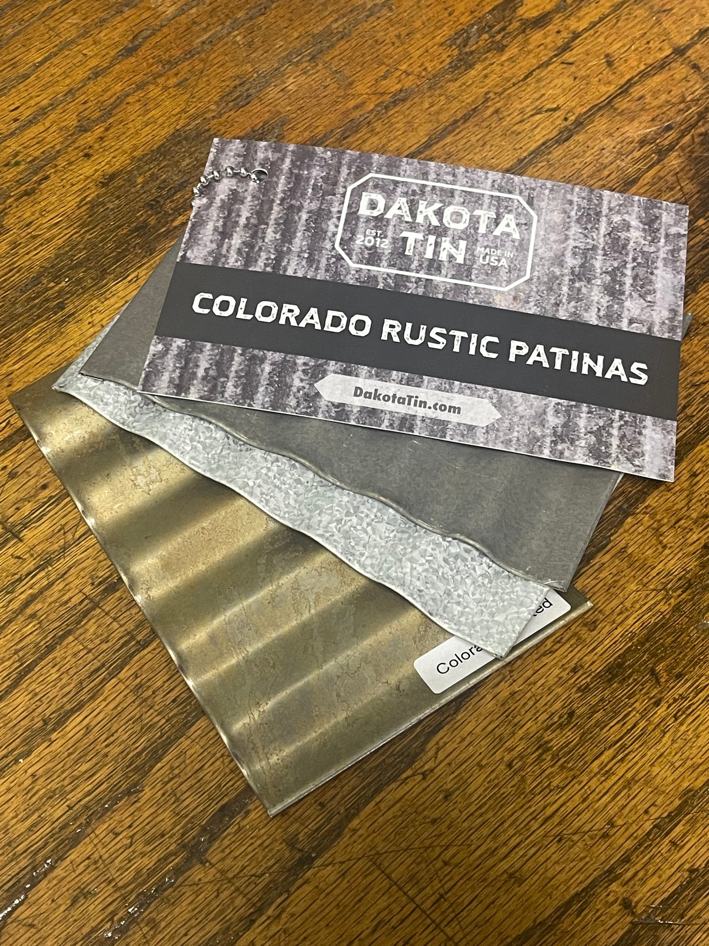 Corrugated Barn Tin & Colorado Steel Samples - 4"x6"