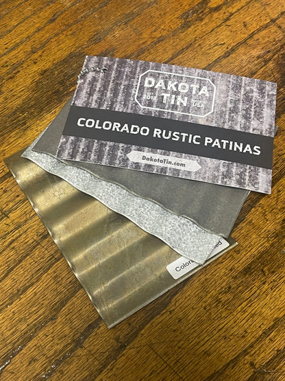 Corrugated Patina Samples - 4"x6" - Free Shipping