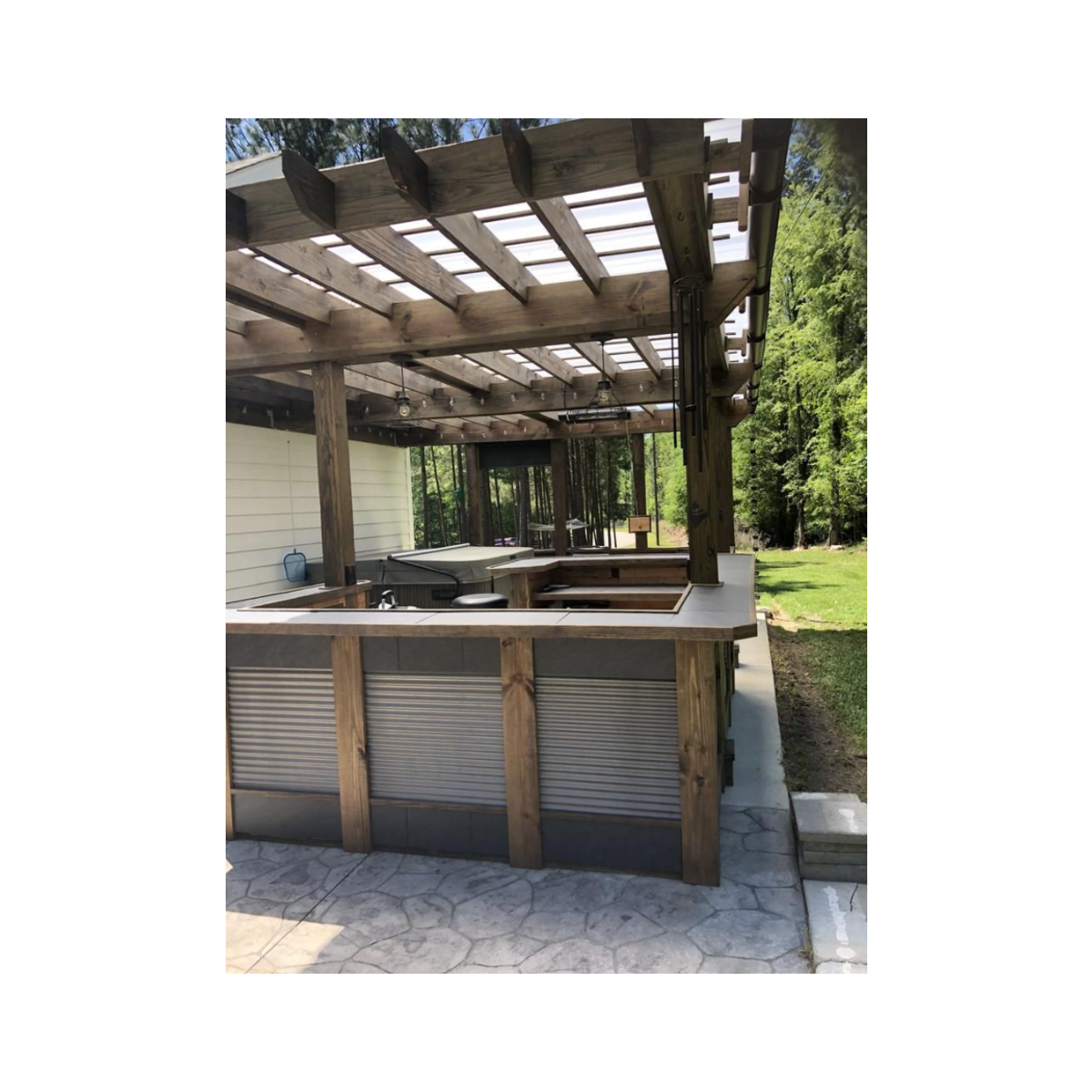 outdoor kitchen metal facing