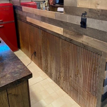 rustic metal wainscoting