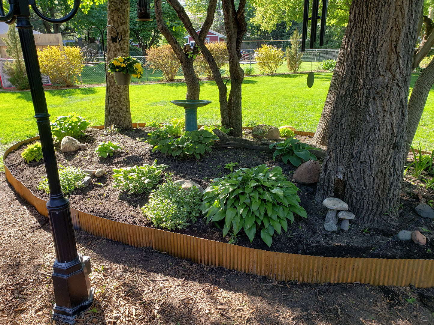 rusted metal landscape edging