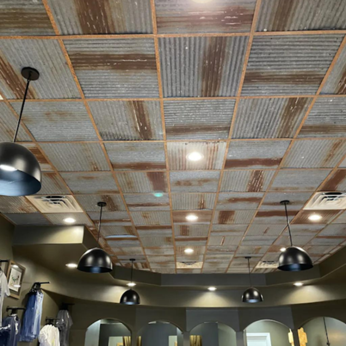 Rusty Metal Ceiling Rustic Tin Ceiling Tiles