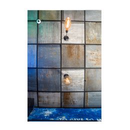 Rustic Barn Tin Tiles - Corrugated Tin Ceiling Tiles - Dakota Tin