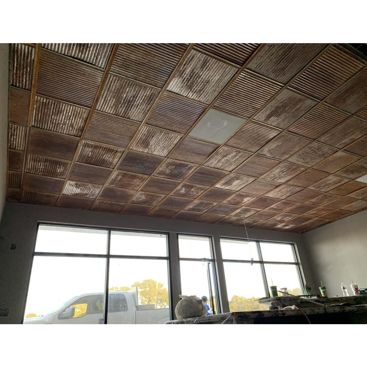 Colorado Corrugated Metal Ceiling Tiles